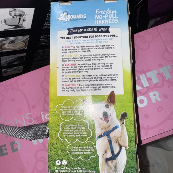 NWT‎ 2 Hounds Design Freedom No Pull Dog GREEN HARNESS & LEASH Medium - 1" Width - Picture 6 of 8